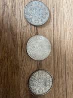 Drie zilveren rijksdaalder Juliana 1960 2 x 1961, Postzegels en Munten, Munten | Nederland, Zilver, 2½ gulden, Koningin Juliana