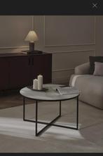Westwing Antigua Salontafel Marmerlook, Huis en Inrichting, Tafels | Salontafels, 50 tot 100 cm, Rond, Zo goed als nieuw, Glas