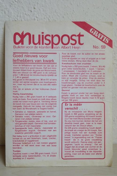 Vintage Albert Heijn Huispost krantje, no 59 (jaren '70), Verzamelen, Merken en Reclamevoorwerpen, Gebruikt, Overige typen, Ophalen of Verzenden