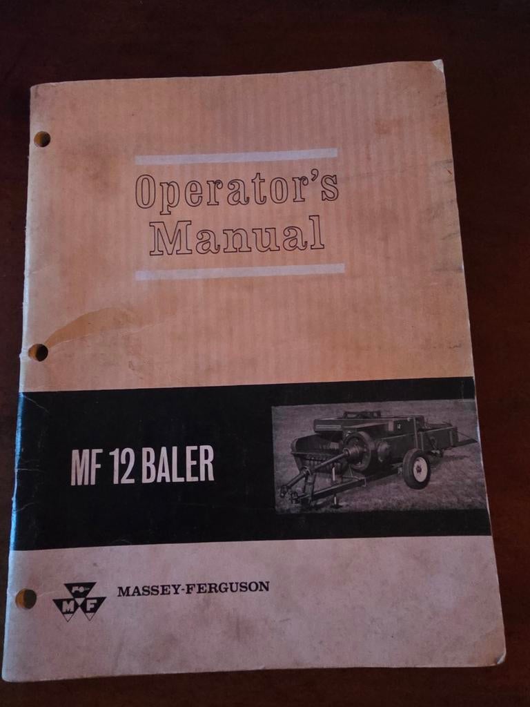 Instructieboek Massey Ferguson 12 Balenpers, Ophalen of Verzenden