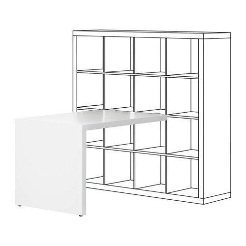 Kallax bureau wit (met beschadigingen), Huis en Inrichting, Bureaus, Gebruikt, Bureau, Ophalen