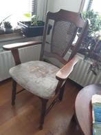 Eetkamerstoel met rieten leuning, Ophalen, Gebruikt, Bruin, Eén