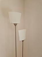 Dubbele melkglas vloerlamp, Huis en Inrichting, Lampen | Vloerlampen, Ophalen, Gebruikt, Glas, Modern