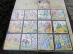 13 kleurrijke oude Spaanse tegels 14x14cm Don Quichot tiles, Ophalen
