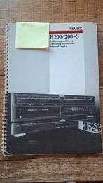 Revox Handleidingen - B200/200-S, B226-E, B242, Ophalen of Verzenden