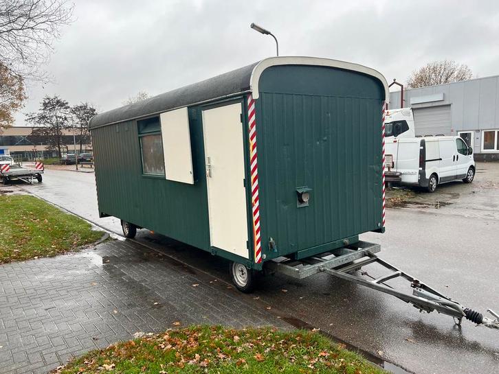 Schaftwagen / pipowagen 6 meter, Doe-het-zelf en Verbouw, Bouwketen en Schaftketen, Zo goed als nieuw, Ophalen