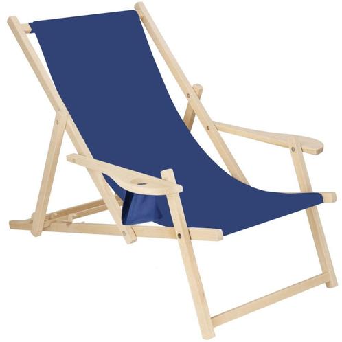 Ligbed | Strandstoel | Ligstoel | Verstelbaar | Armleuningen, Tuin en Terras, Tuinmeubel-accessoires, Zo goed als nieuw, Ophalen