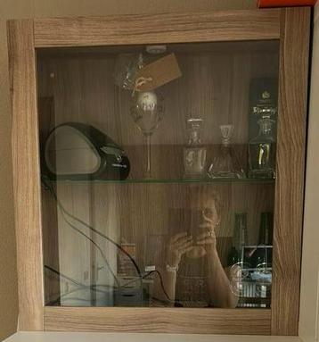 5x Vitrine deur walnoot besta IKEA sindvik