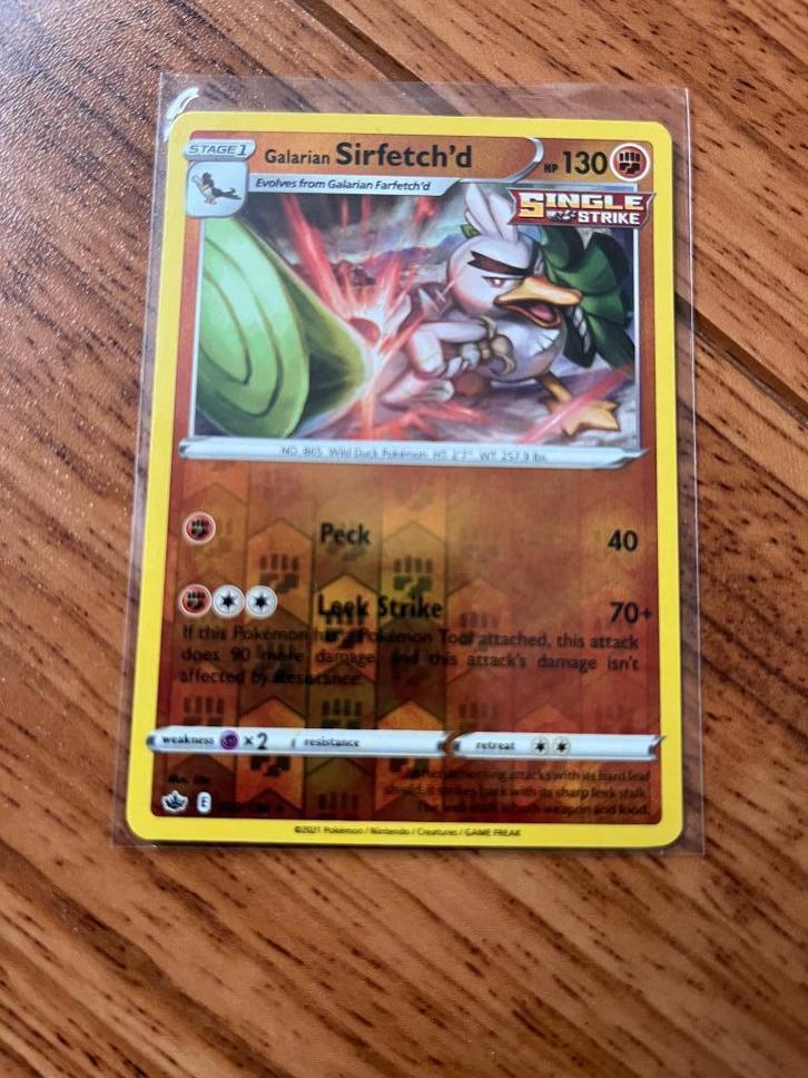 Galarian Sirfetch'd 079/198 (Pd2), Hobby en Vrije tijd, Verzamelkaartspellen | Pokémon, Zo goed als nieuw, Losse kaart, Ophalen of Verzenden