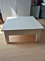 Wit houten salontafel, Huis en Inrichting, Tafels | Salontafels, Ophalen, Gebruikt, 50 tot 100 cm, Vierkant