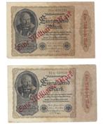 2x bankbiljet eine Milliarde Mark Reichsbanknote, Ophalen of Verzenden, Duitsland, Los biljet