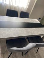 Eettafel, stoelen, salontafel, kast met glas, tv meubel set, Ophalen