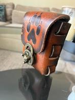 Antiek handgemaakt leren etui mogelijk voor hulsen., Ophalen of Verzenden
