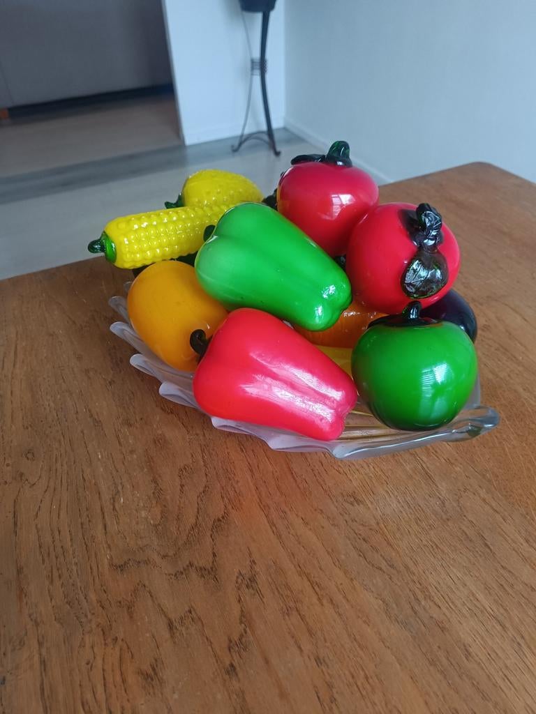 Glazen fruit schaal 40 cm lang, Diversen, Kerst, Ophalen