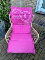 4 roze tuinstoelkussens, Tuin en Terras, Tuinmeubel-accessoires, Ophalen, Gebruikt