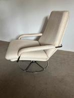 Vintage Fauteuil, Huis en Inrichting, Stoelen, Ophalen, Gebruikt, Wit, Metaal