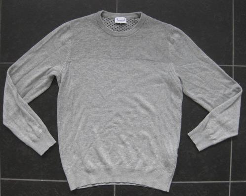 Adolfo Dominguez grijze trui, ronde hals viscose merino, S-M, Kleding | Heren, Truien en Vesten, Zo goed als nieuw, Maat 46 (S) of kleiner