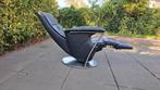 Prominent Relax fauteuil zwart leer handmatig, Huis en Inrichting, Ophalen, Modern design, Minder dan 75 cm, Leer