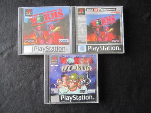 Worms PS1 Playstation 1, Spelcomputers en Games, Games | Sony PlayStation 1, Zo goed als nieuw, Strategie en Constructie, Vanaf 3 jaar