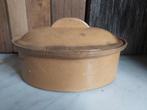 Prachtige oude franse geglazuurde terracotta schaal /terrine, Verzenden
