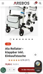 AREBOS Aluminium Rollator - Opvouwbaar incl. Winkeltas NIEUW, Diversen, Rollators, Ophalen of Verzenden, Lichtgewicht, Nieuw