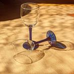 2 stuks kobaltblauwe vintage wijnglazen , Ophalen of Verzenden, Zo goed als nieuw, Overige typen