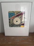 Bob Kemper Abstracte zeefdruk 'Papiermachine' , 1990, Antiek en Kunst, Ophalen of Verzenden