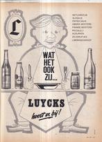 Retro reclame 1962 Luycks limonade siroop frisdrank, Overige typen, Ophalen of Verzenden