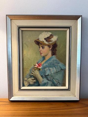 Schilderij, olieverf op doek, J. Collar, Paris 1897, netjes beschikbaar voor biedingen