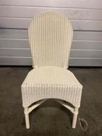4x Vintage Lloyd Loom Stoelen - W. Lusty & Sons, Gebruikt, Wit, Riet of Rotan, Ophalen of Verzenden