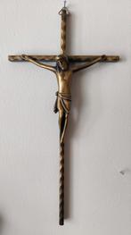 Antiek Bronzen Kruisbeeld Jezus, Antiek en Kunst, Ophalen of Verzenden