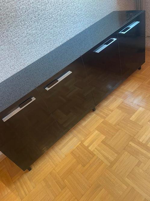 Zwart hoogglans dressoir tv meubel kast, Huis en Inrichting, Kasten | Televisiemeubels, Zo goed als nieuw, Minder dan 100 cm, 150 tot 200 cm