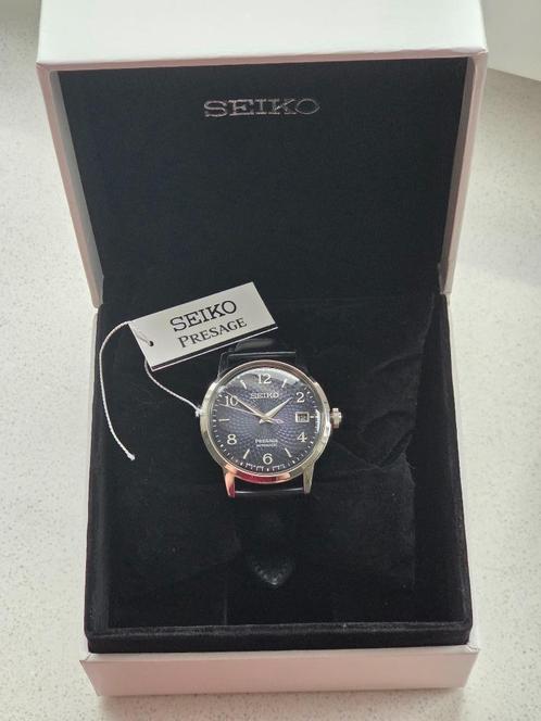 Seiko Presage 38mm ''Manhatten / Old Clock'' Blauw SRPE43J1, Sieraden, Tassen en Uiterlijk, Sporthorloges, Zo goed als nieuw, iOS