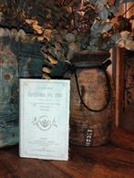 Brocante leuke vakjes kistje theedoos in vorm boek, Antiek en Kunst, Ophalen of Verzenden