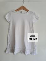 Zara wit A-Line shirt met roezel 
Mt 122, Meisje, Ophalen of Verzenden, Zo goed als nieuw, Shirt of Longsleeve