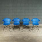 Vintage blauwe kuipstoelen – in stijl van Vitra Eames, Ophalen of Verzenden, Huis en Inrichting