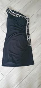 Swing coctailjurk maat 38 zwart one shoulder, Maat 38/40 (M), Zwart, Ophalen of Verzenden, Zo goed als nieuw