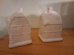 Witte kersthuisjes van keramiek, kerst, 3 euro, Ophalen of Verzenden, Zo goed als nieuw