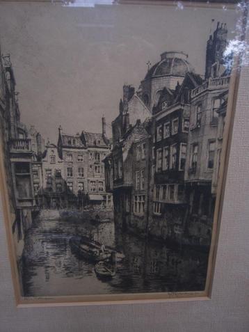 H.E.Roodenburg, Mooi ets v/h Spuiwater te Rotterdam beschikbaar voor biedingen