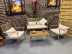 Bamboe Tuinsetje, Tuin en Terras, Tuinsets en Loungesets, Ophalen, 4 zitplaatsen, Bijzettafel, Nieuw