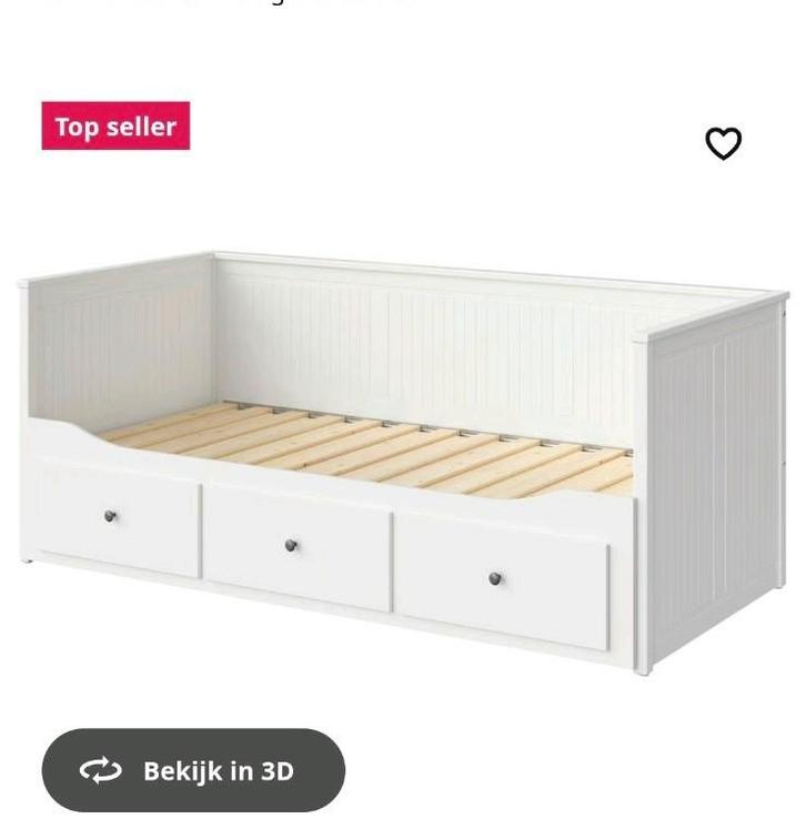 ikea Hemnes bedbank uitschuifbaar met lades, Huis en Inrichting, Slaapkamer | Bedden, Gebruikt, Eenpersoons, 80 cm, 200 cm, Hout
