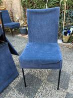 Blauwe stoelen set 5 gerarvandenberg, Ophalen, Gebruikt, Blauw, Vier
