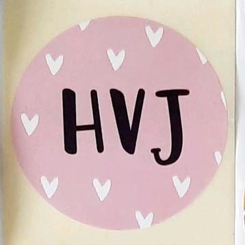 Sluitstickers hvj hou van jou stickers love you hartjes  beschikbaar voor biedingen