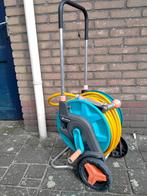 Tuinslanghaspel met tuinslang, Ophalen, Zo goed als nieuw, Tuinslanghaspel