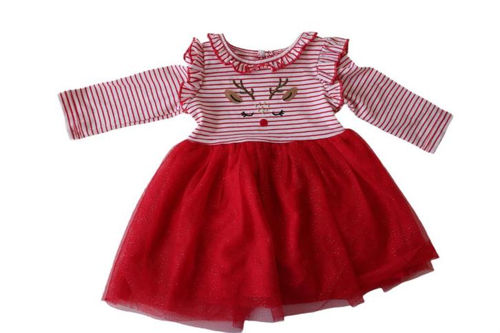 Jurkje met lange mouwen, merk Primark Cares, maat 74, Kinderen en Baby's, Babykleding | Maat 74, Zo goed als nieuw, Meisje, Jurkje of Rokje