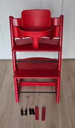 Stokke Tripp Trapp Meegroeistoel met Babyset - Rood, Kinderen en Baby's, Kinderstoelen, Ophalen, Gebruikt, Meegroeistoel, Stoelverkleiner