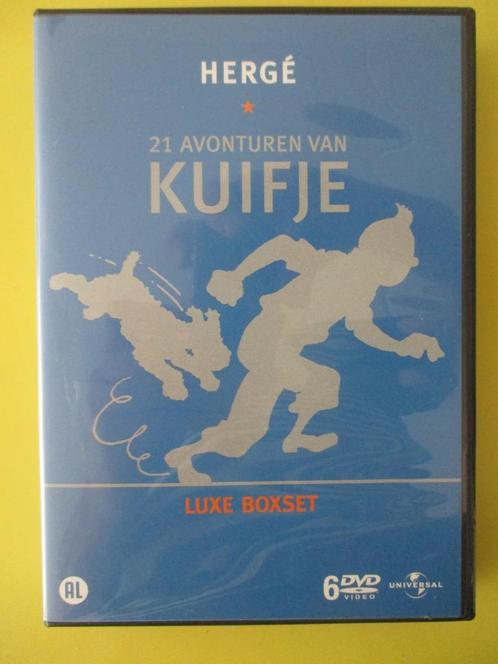 21 Avonturen van Kuifje - 6 DVD BOX, Cd's en Dvd's, Dvd's | Tekenfilms en Animatie, Zo goed als nieuw, Europees, Tekenfilm, Boxset