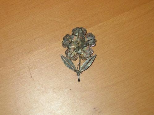 Antieke Broche Bloem Roos, Sieraden, Tassen en Uiterlijk, Antieke sieraden, Broche, Overige materialen, Ophalen of Verzenden
