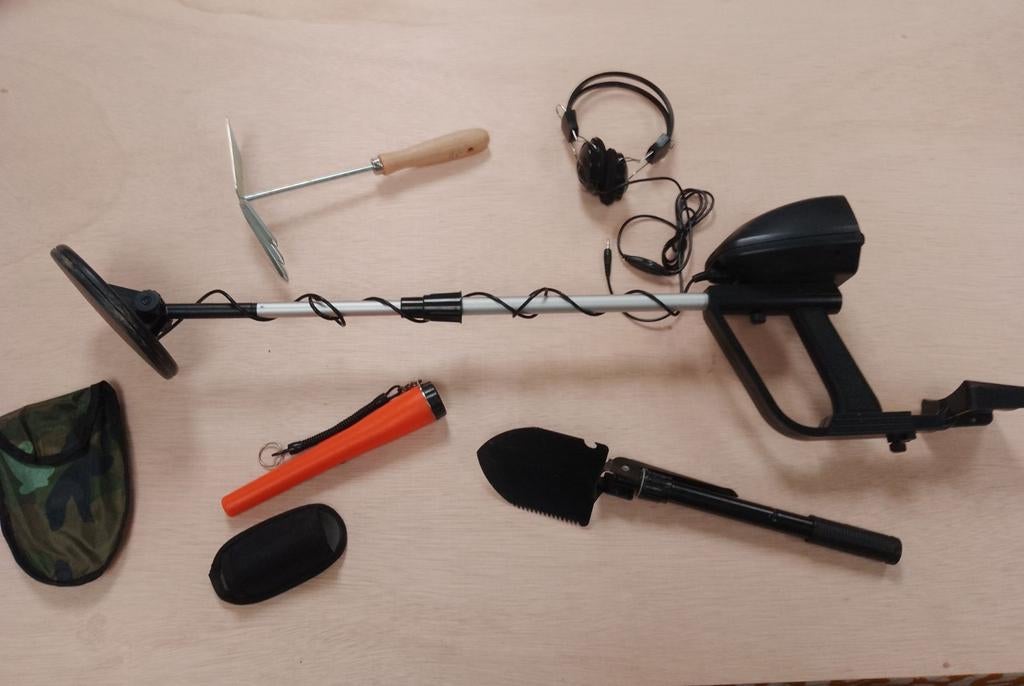 Metaaldetector met pinpointer en gereedschap, Overige merken, Instelbare gevoeligheid, Ophalen of Verzenden, Zo goed als nieuw