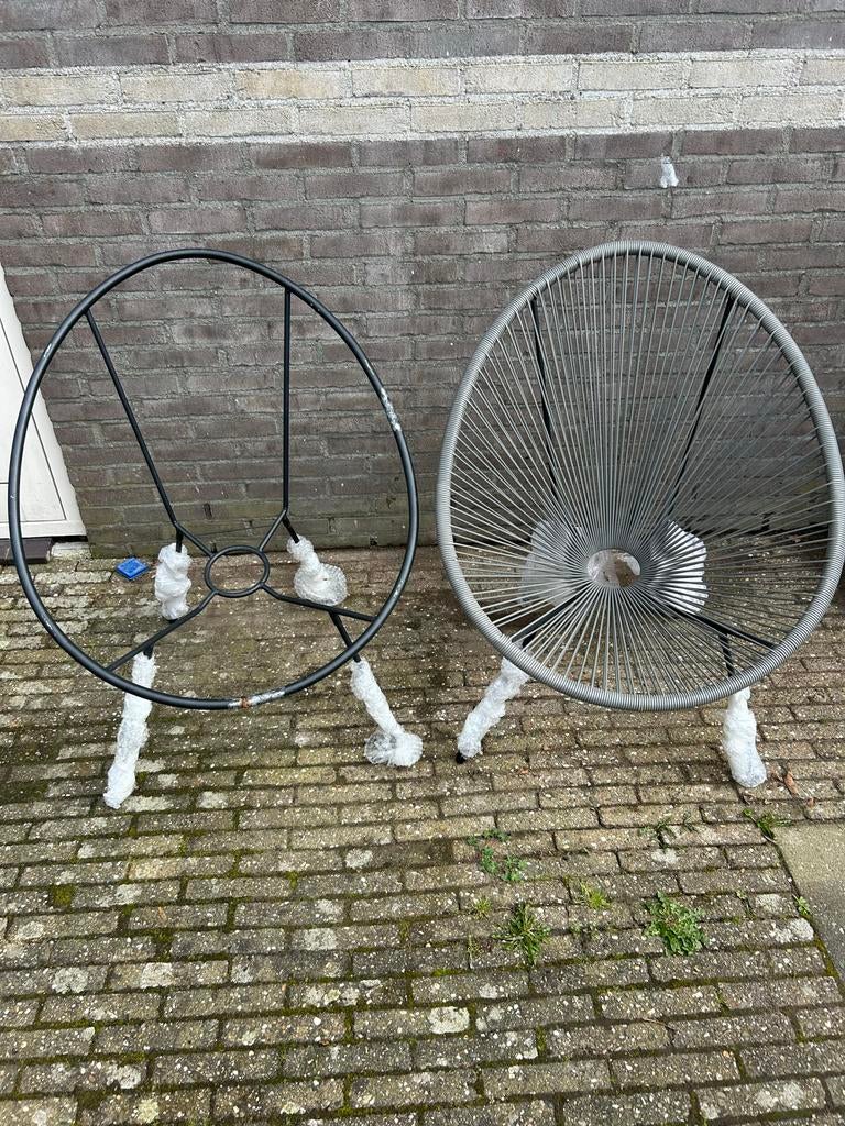Grijze Acapulco tuinstoel - Kare Design (1 mist kunststof), Ophalen, Kunststof, ., Nieuw